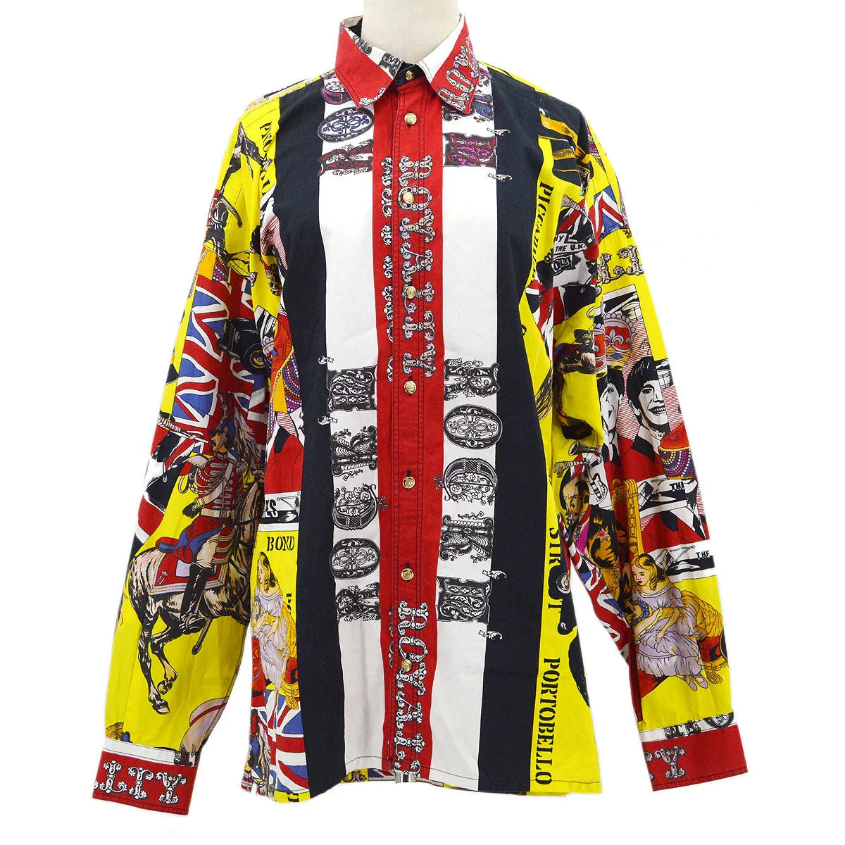 VERSACE 1990s Beatles Oxford British Royalty Shirt #M