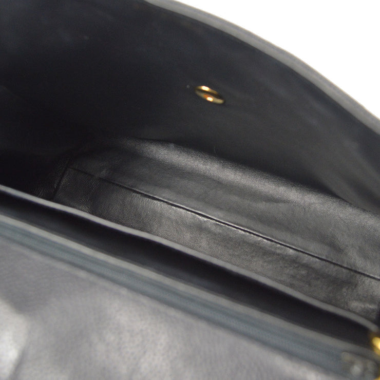 CHANEL 1994-1996 Straight Flap Large Black Caviar