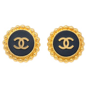 Chanel 1993 Button Earrings Clip-On Gold 93A