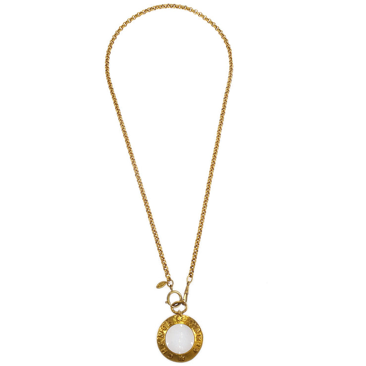 CHANEL 1993 Loupe Gold Chain Necklace 3026