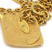 CHANEL 1986-1994 Diamond Shape Gold Chain Necklace