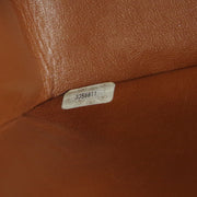 CHANEL 1994-1996 Vertical Border Flap Handbag Brown Caviar
