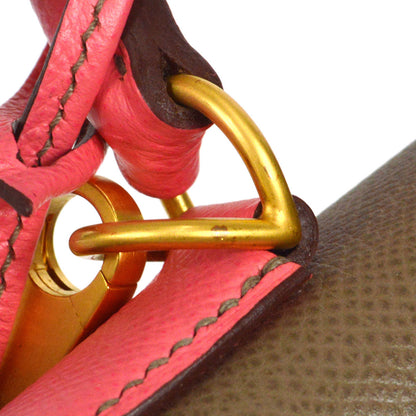 Hermes 2018 Gray Pink Epsom Kelly 28 Sellier 2way Shoulder Handbag