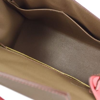 Hermes 2018 Gray Pink Epsom Kelly 28 Sellier 2way Shoulder Handbag