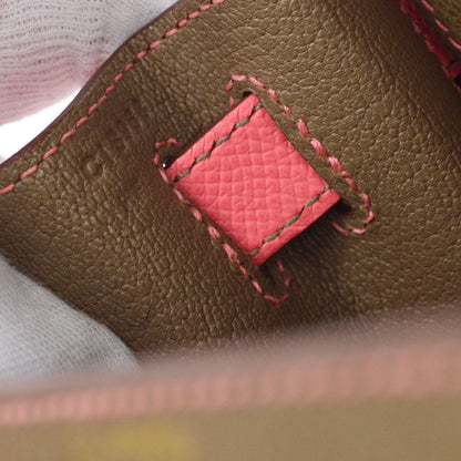 Hermes 2018 Gray Pink Epsom Kelly 28 Sellier 2way Shoulder Handbag