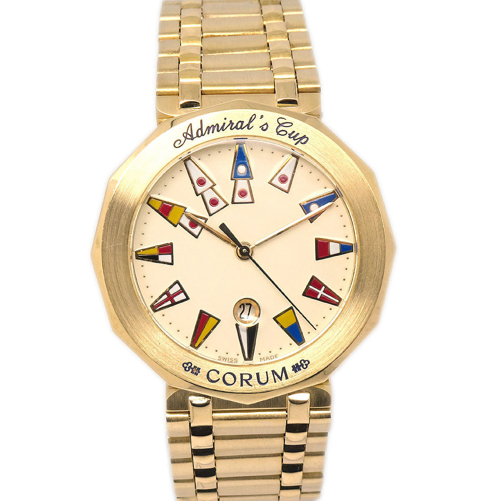 Corum admirals discount cup gold watch