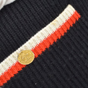 CHANEL stripe detailing knitted skirt and top set