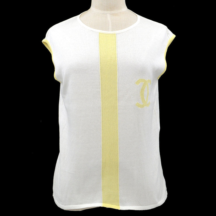 CHANEL 2000 intarsia logo fine-knit top #42