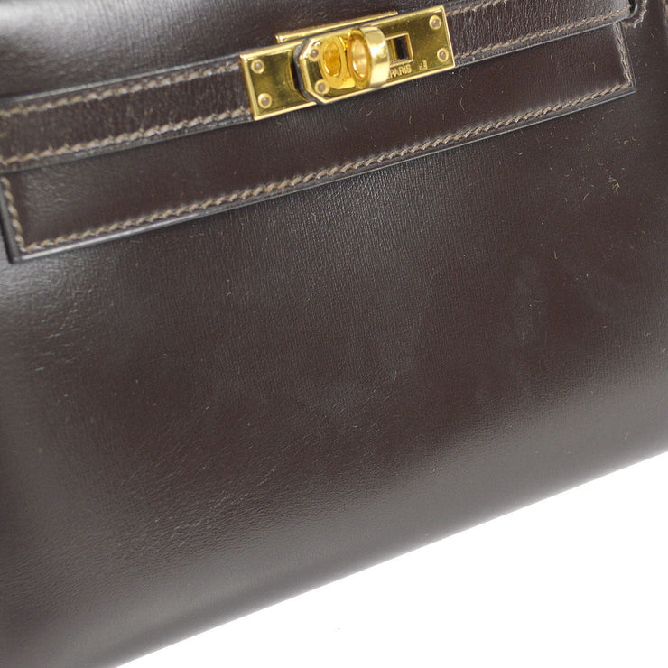 Hermes Kelly Sport Shoulder Bag Box Calfs Leather Navy S=1989