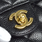 CHANEL 2003-2004 Classic Square Flap Mini 17 Black Caviar