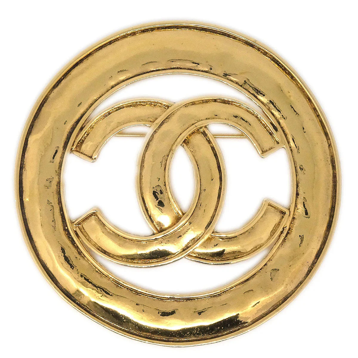 CHANEL 1994 CC Cutout Brooch Gold 94P