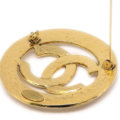 CHANEL 1994 CC Cutout Brooch Gold 94P
