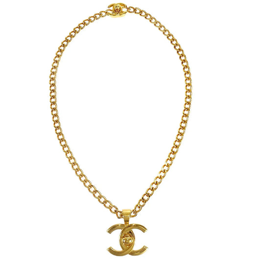 Chanel 1997 CC Turnlock Gold Chain Necklace 97P