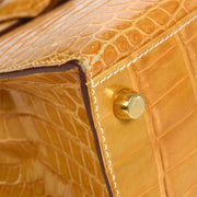 HERMES * 2000 KELLY 28 SELLIER Natural Porosus
