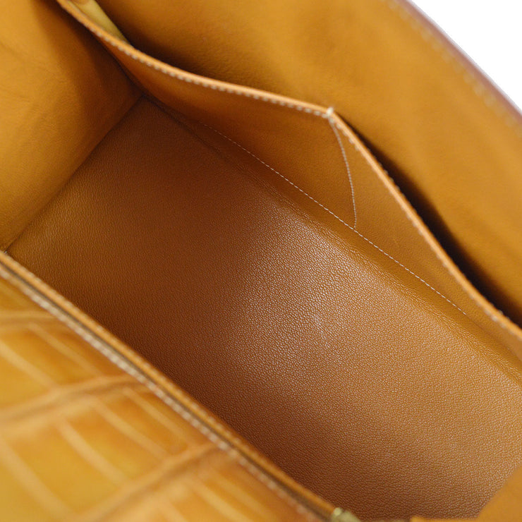 HERMES * 2000 KELLY 28 SELLIER Natural Porosus