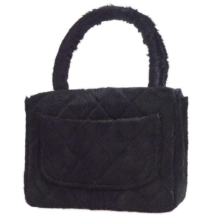 CHANEL * 1990s Classic Flap Handbag Micro Black Pony Hair – AMORE Vintage  Tokyo