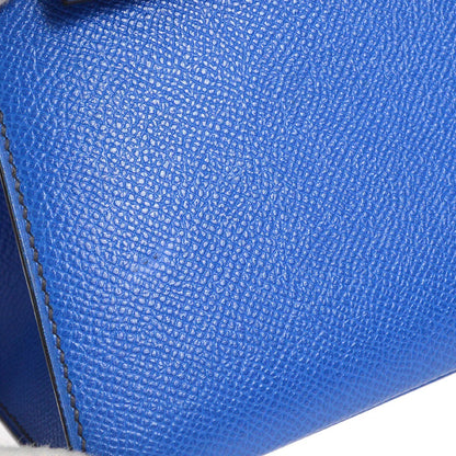 HERMES * 1993 Mini Kelly 20 SELLIER Blue France Courchevel