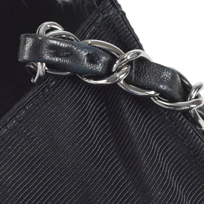 CHANEL * 2005 Emblem Shoulder Bag Mini Black Canvas
