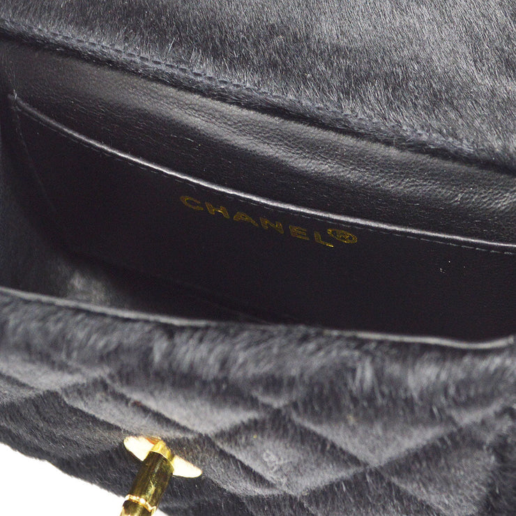 CHANEL * 1990s Classic Flap Handbag Micro Black Pony Hair – AMORE Vintage  Tokyo