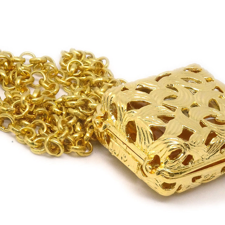 CHANEL Perfume Bottle Gold Chain Pendant Necklace