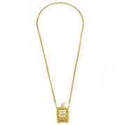 CHANEL Perfume Bottle Gold Chain Pendant Necklace