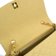 CHANEL 1991-1994 Diana Flap Medium Beige Linen