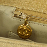 CHANEL 1991-1994 Diana Flap Medium Beige Linen