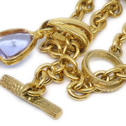 CHANEL 1996 Bijou Gold Chain Necklace 96P