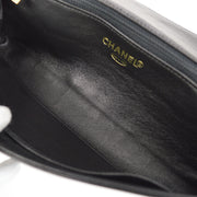 Chanel 2001 Black Lambskin Crystal & Gold Eagle Chain Handbag