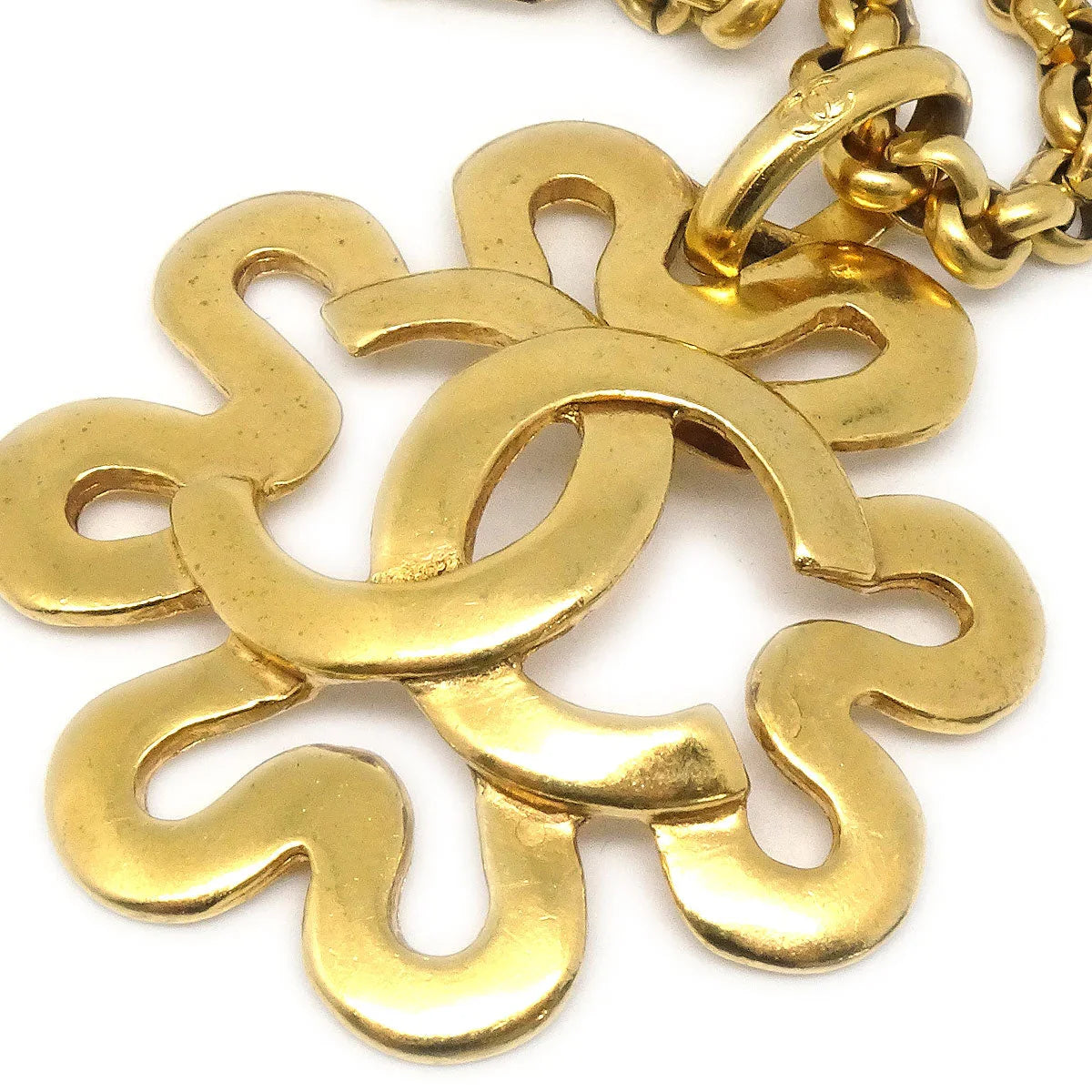 Chanel 1995 Squiggle边框吊坠项链95p
