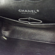 CHANEL 2003-2004 Classic Double Flap Medium SHW Black Caviar