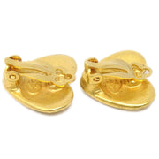 Chanel 1995 Heart Earrings Clip-On Gold 95P Small