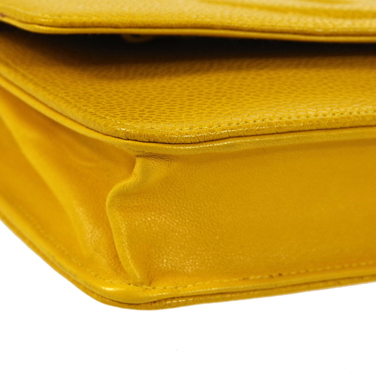Chanel 1997-1999 Yellow Caviar Timeless WOC Wallet on Chain