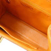 CHANEL 1998 Round Flap Handbag Medium Orange Caviar