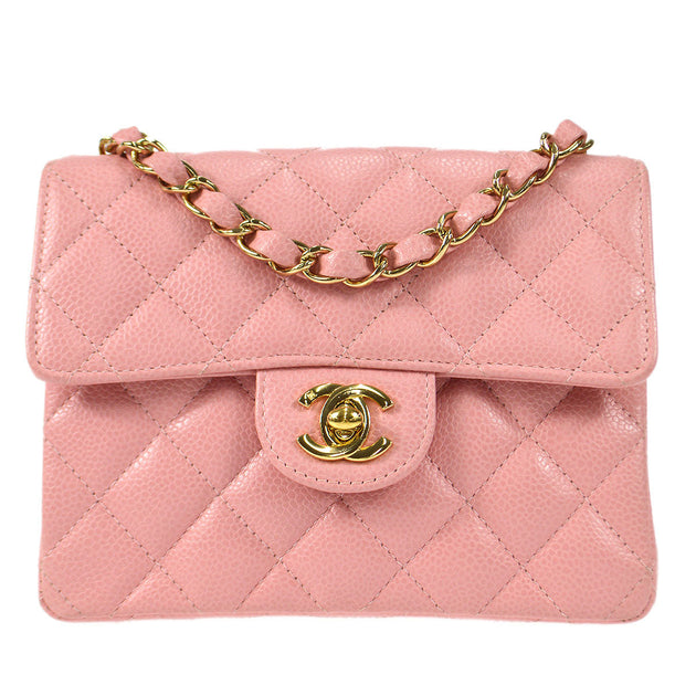 CHANEL 2003-2004 Classic Square Flap 17 Pink Caviar – AMORE Vintage Tokyo