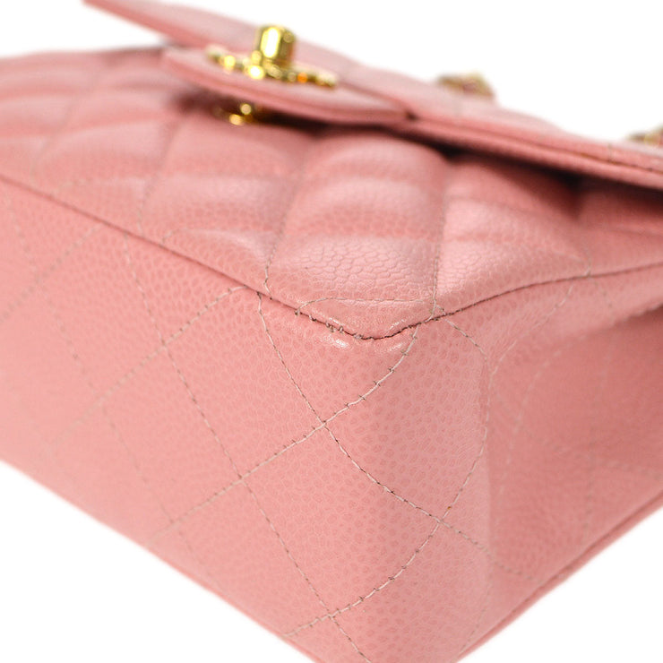 chanel pink caviar flap bag