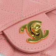 Chanel 2003-2004 Classic Square Flap Mini 17 Pink Caviar