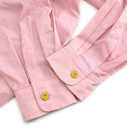 Chanel logo-button bib-collar shirt #38