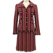 CHANEL 2004 chevron-tweed wool suit #36 #38