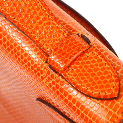 HERMES * 2006 Kelly Pochette Orange Lizard