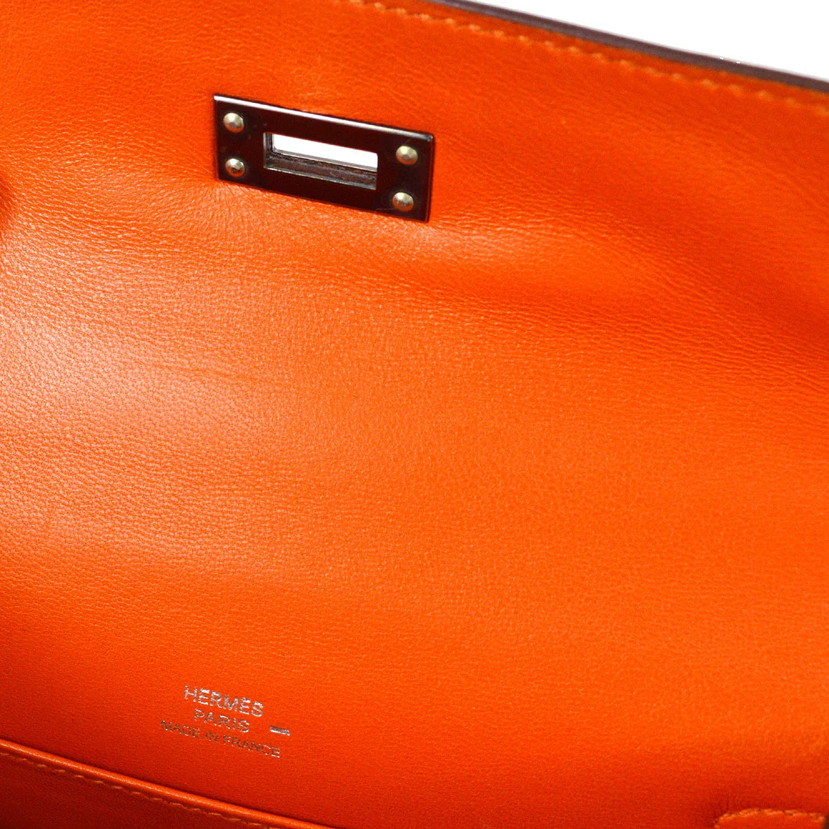 HERMES * 2006 Kelly Pochette Orange Lizard