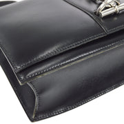HERMES * 1972 Chaine D'Ancre Shoulder Bag Black Box Calf