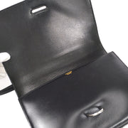 HERMES * 1972 Chaine D'Ancre Shoulder Bag Black Box Calf