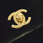Chanel * 1994-1996ハンドバッグダークグリーンベルベット