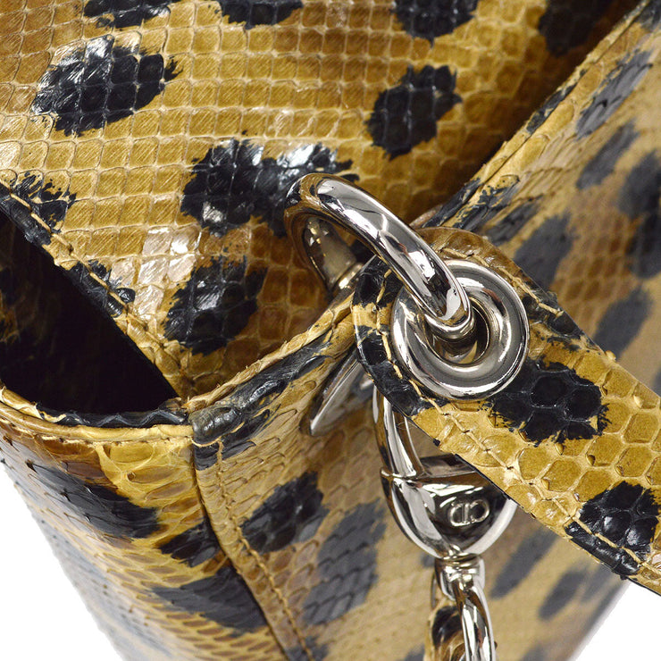 Christian Dior * 1995-1996 Leopard-patterned Python Lady Dior Bag Mini