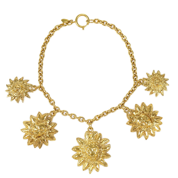 CHANEL Lion Gold Chain Pendant Necklace 3319