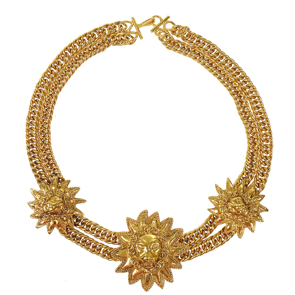 CHANEL 1986-1994 Lion Gold Chain Pendant Necklace – AMORE Vintage