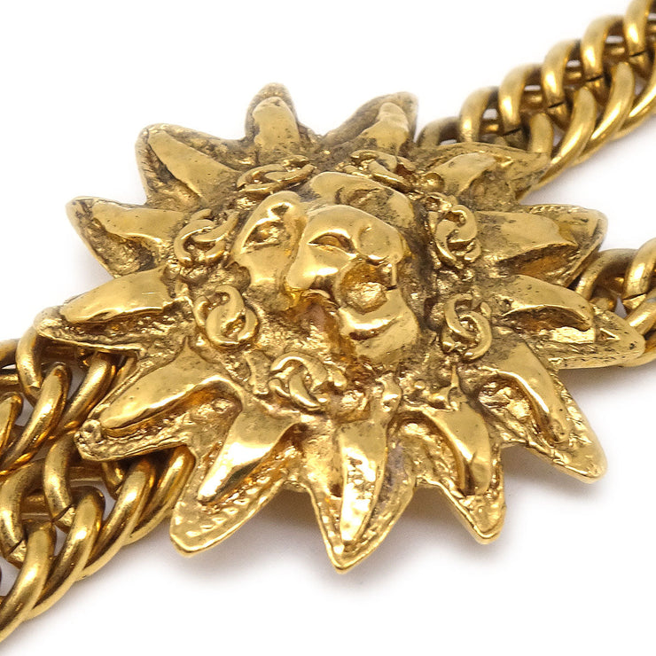 CHANEL 1986-1994 Lion Gold Chain Pendant Necklace