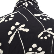 CHANEL 1994 CC floral-print silk shirt #40