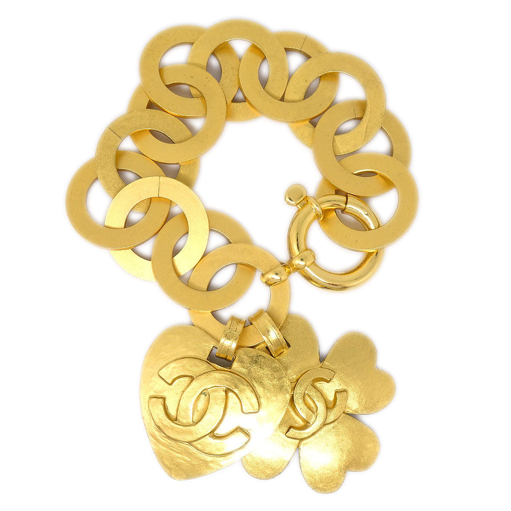 Coeur De Lion Gold Plated And Crystal Chanel Bangle - Bracelets